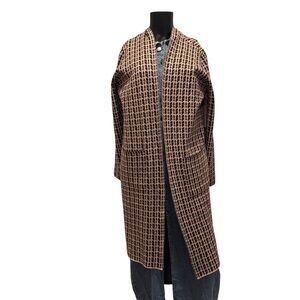 Venini Brown and Black Checkered Cardigan